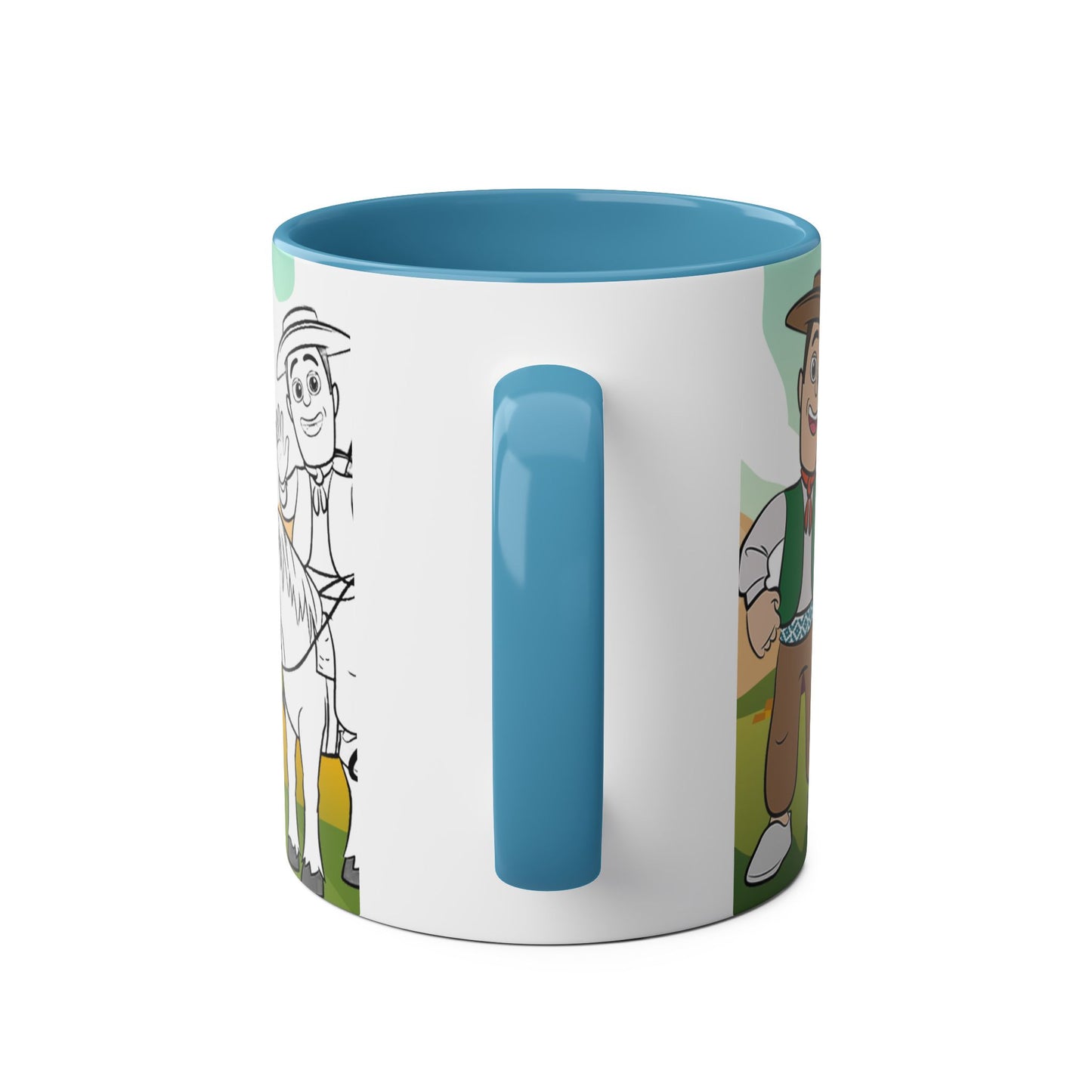 Two-Tone Coffee Mugs, 11oz