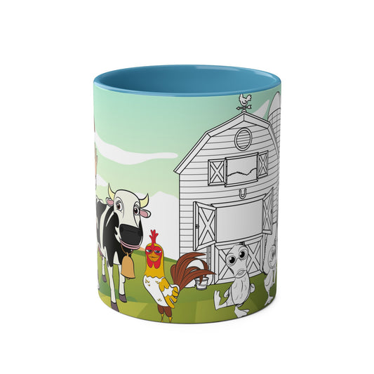 Two-Tone Coffee Mugs, 11oz