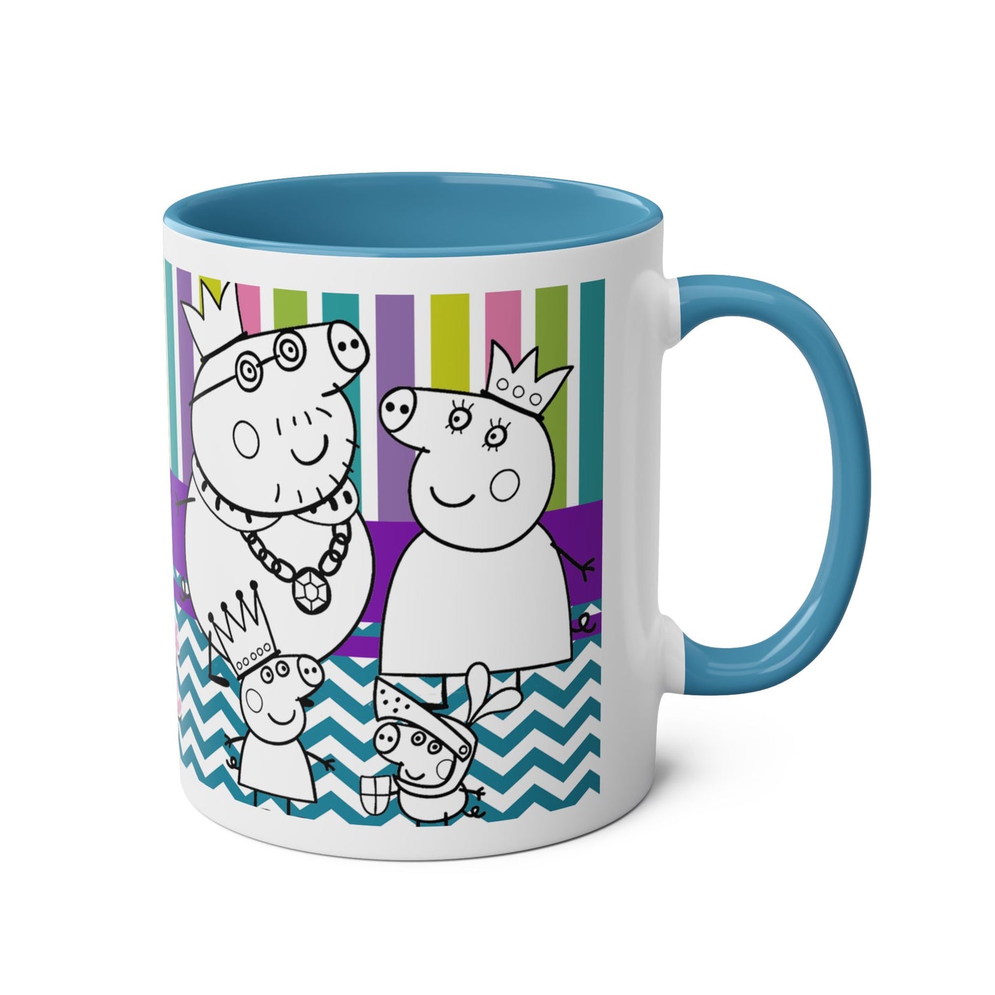 Two-Tone Coffee Mugs, 11oz